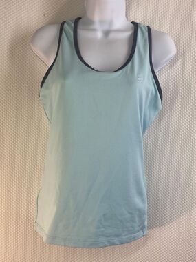 : So Sporty Mint Light Blue Racerback Athletic Tank Top Workout Gym Yoga SIZE L